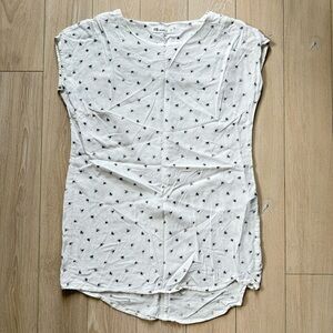 FIG Patterned Women’s Blouse in White Size Small